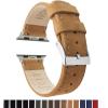 imageBARTON WATCH BANDS  Top Grain Leather Watch Bands Compatible with Apple Watch Models  1 2 3 4 5 6 7 8 9 10 SE Ultra amp Ultra 2Gingerbread Brown Leather  Stitching