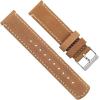 imageBARTON WATCH BANDS  Top Grain Leather Watch Bands Compatible with Apple Watch Models  1 2 3 4 5 6 7 8 9 10 SE Ultra amp Ultra 2Gingerbread Leather  Linen White Stitching