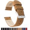 imageBARTON WATCH BANDS  Top Grain Leather Watch Bands Compatible with Apple Watch Models  1 2 3 4 5 6 7 8 9 10 SE Ultra amp Ultra 2Gingerbread Leather  Linen White Stitching