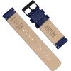 imageBARTON WATCH BANDS  Top Grain Leather Watch Bands Compatible with Apple Watch Models  1 2 3 4 5 6 7 8 9 10 SE Ultra amp Ultra 2Navy Blue Leather  Linen White Stitching