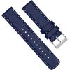 imageBARTON WATCH BANDS  Top Grain Leather Watch Bands Compatible with Apple Watch Models  1 2 3 4 5 6 7 8 9 10 SE Ultra amp Ultra 2Navy Blue Leather  Linen White Stitching