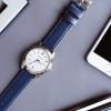 imageBARTON WATCH BANDS  Top Grain Leather Watch Bands Compatible with Apple Watch Models  1 2 3 4 5 6 7 8 9 10 SE Ultra amp Ultra 2Navy Blue Leather  Navy Blue Stitching