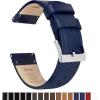 imageBARTON WATCH BANDS  Top Grain Leather Watch Bands Compatible with Apple Watch Models  1 2 3 4 5 6 7 8 9 10 SE Ultra amp Ultra 2Navy Blue Leather  Navy Blue Stitching