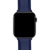 imageBARTON WATCH BANDS  Top Grain Leather Watch Bands Compatible with Apple Watch Models  1 2 3 4 5 6 7 8 9 10 SE Ultra amp Ultra 2Navy Blue Leather  Stitching Black Hardware