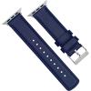 imageBARTON WATCH BANDS  Top Grain Leather Watch Bands Compatible with Apple Watch Models  1 2 3 4 5 6 7 8 9 10 SE Ultra amp Ultra 2Navy Blue Leather  Stitching