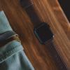 imageBARTON WATCH BANDS  Top Grain Leather Watch Bands Compatible with Apple Watch Models  1 2 3 4 5 6 7 8 9 10 SE Ultra amp Ultra 2Saddle Brown Leather  Stitching Black Hardware