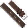 imageBARTON WATCH BANDS  Top Grain Leather Watch Bands Compatible with Apple Watch Models  1 2 3 4 5 6 7 8 9 10 SE Ultra amp Ultra 2Saddle Leather  Linen White Stitching
