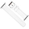 imageBARTON WATCH BANDS  Top Grain Leather Watch Bands Compatible with Apple Watch Models  1 2 3 4 5 6 7 8 9 10 SE Ultra amp Ultra 2White Leather  Stitching