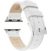 imageBARTON WATCH BANDS  Top Grain Leather Watch Bands Compatible with Apple Watch Models  1 2 3 4 5 6 7 8 9 10 SE Ultra amp Ultra 2White Leather  Stitching