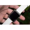 imageBARTON WATCH BANDS  Top Grain Leather Watch Bands Compatible with Apple Watch Models  1 2 3 4 5 6 7 8 9 10 SE Ultra amp Ultra 2White Leather  Stitching