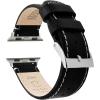 Black Leather / White Stitching