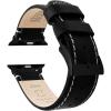 Black Leather / White Stitching (Black Hardware)