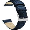 imageBARTON WATCH BANDS 20mm Navy Blue  Long  Alligator Grain  Quick Release Leather Watch Bands