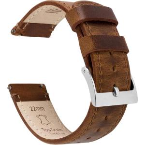 imageBARTON WATCH BANDS  Top Grain Leather Watch Bands Compatible with Apple Watch Models  1 2 3 4 5 6 7 8 9 10 SE Ultra amp Ultra 2Caramel Tan Leather