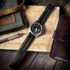 imageBarton Racing amp Rally Horween Leather Straps with Integrated Quick Release Spring Bars  Watch BandsBlack Classic Style  Black Buckle