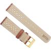 imageBarton Racing amp Rally Horween Leather Straps with Integrated Quick Release Spring Bars  Watch BandsCaramel Racing Style  Gold Buckle