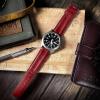 imageBarton Racing amp Rally Horween Leather Straps with Integrated Quick Release Spring Bars  Watch BandsCrimson Red Classic Style  Gunmetal Buckle