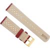 imageBarton Racing amp Rally Horween Leather Straps with Integrated Quick Release Spring Bars  Watch BandsCrimson Red Racing Style  Gold Buckle