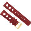 imageBarton Racing amp Rally Horween Leather Straps with Integrated Quick Release Spring Bars  Watch BandsCrimson Red Rally Style  Gold Buckle