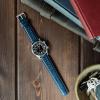 imageBarton Racing amp Rally Horween Leather Straps with Integrated Quick Release Spring Bars  Watch BandsNavy Blue Racing Style  Gunmetal Buckle