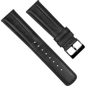 imageBarton Racing amp Rally Horween Leather Straps with Integrated Quick Release Spring Bars  Watch BandsBlack Classic Style  Black Buckle