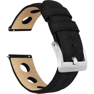imageBarton Racing amp Rally Horween Leather Straps with Integrated Quick Release Spring Bars  Watch BandsBlack Rally Style