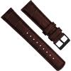 imageBARTON TropicalStyle 20 Watch Bands  Quick Release Watch StrapsCoffee Brown  Black PVD Buckle