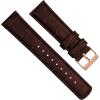 imageBARTON TropicalStyle 20 Watch Bands  Quick Release Watch StrapsCoffee Brown  Rose Gold Buckle