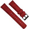 imageBARTON TropicalStyle 20 Watch Bands  Quick Release Watch StrapsCrimson Red  Black PVD Buckle