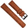 imageBARTON TropicalStyle 20 Watch Bands  Quick Release Watch StrapsToffee Brown  Black PVD Buckle