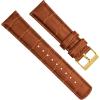 imageBARTON TropicalStyle 20 Watch Bands  Quick Release Watch StrapsToffee Brown  Gold Buckle