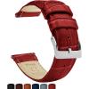 Crimson Red & Stainless Steel Buckle