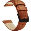 imageBARTON TropicalStyle 20 Watch Bands  Quick Release Watch StrapsToffee Brown  Black PVD Buckle