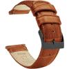 imageBARTON TropicalStyle 20 Watch Bands  Quick Release Watch StrapsToffee Brown  Gunmetal Grey Buckle