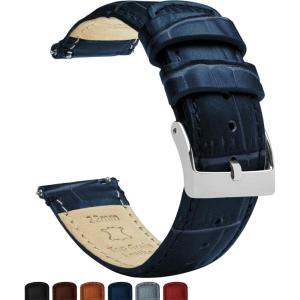 imageBARTON TropicalStyle 20 Watch Bands  Quick Release Watch StrapsNavy Blue  Stainless Steel Buckle