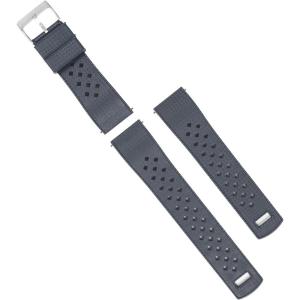 imageBARTON TropicalStyle 20 Watch Bands  Quick Release Watch StrapsSmoke Grey