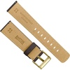 image:imageBARTON WaterResistant Leather Watch Bands  Quick ReleaseDark Brown Gold Buckle