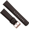 image:imageBARTON WaterResistant Leather Watch Bands  Quick ReleaseDark Brown Rose Gold Buckle