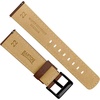image:imageBARTON WaterResistant Leather Watch Bands  Quick ReleaseLight Brown Black PVD Buckle