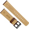 image:imageBARTON WaterResistant Leather Watch Bands  Quick ReleaseLight Brown Gunmetal Grey Buckle