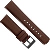 image:imageBARTON WaterResistant Leather Watch Bands  Quick ReleaseLight Brown Gunmetal Grey Buckle