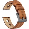 image:image21mm Caramel  BARTON Rally Horween Leather Gunmetal Buckle Watch Bands  Quick Release  Choose Strap Color amp Width